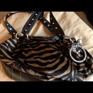 Kathy Van Zeeland tiger print bag